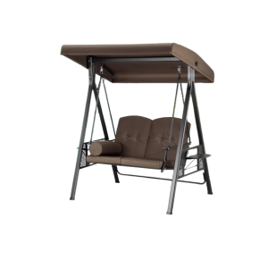2-Seat Patio Swing Chair with Adjustable Canopy