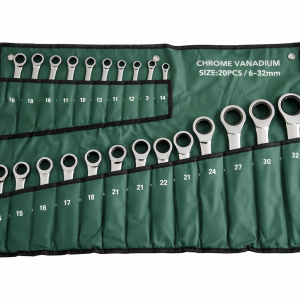 20-Piece Combination Spanner Set - Chrome Vanadium Metric Wrench Kit