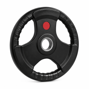 Weight Plate 15KG for Barbell Black with 33lb Markings Grip Design