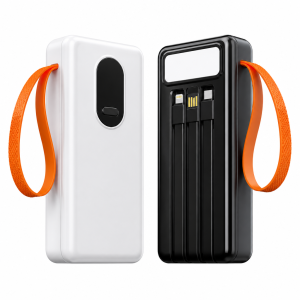 Power Bank 60000MAH for Fast Charging Built-in 3 Cables 22.5W Display