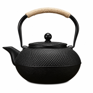 1.8L Cast Iron Teapot with Matte Black Finish Lumabella Design