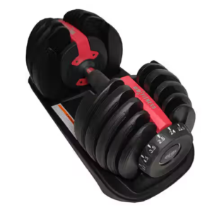 Expees - 24kg Adjustable Dumbbell Pair - Home Gym - Red