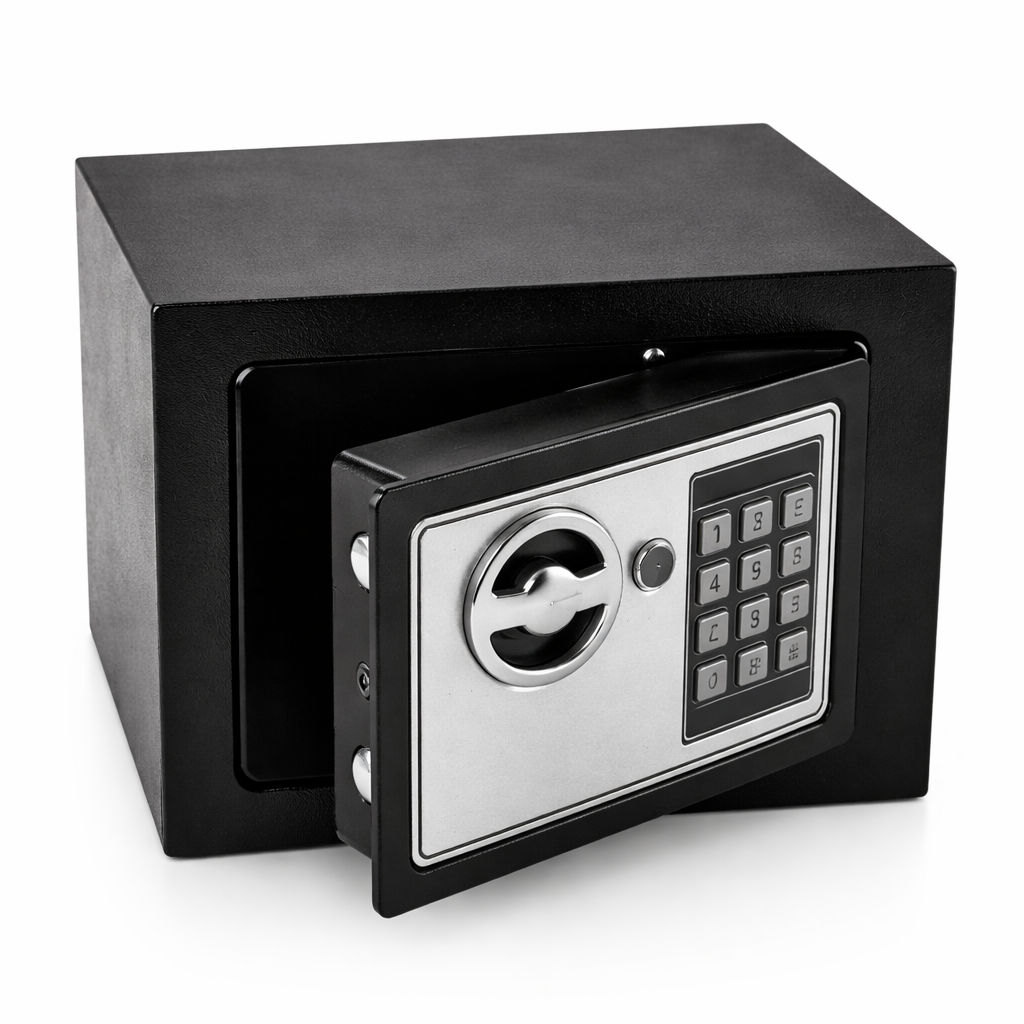 Electronic Wall Safe - Keypad Lock, Small, Black