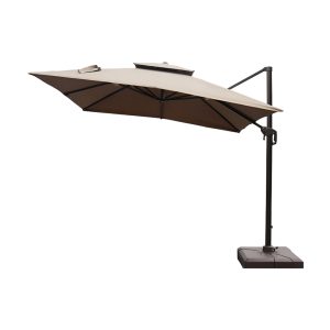 360-Degree Outdoor Hanging Cantilever Patio Umbrella With Base