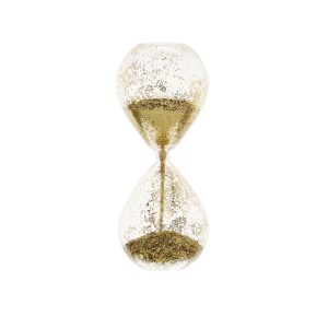 Decorative Gold Glitter Hourglass