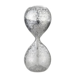 Silver Glitter Hourglass