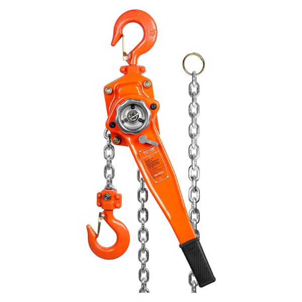 Manual Lever Chain Hoist, 1-1/2 Ton 3300 lbs Capacity 20 FT Come Along