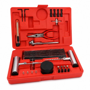 Tire Repair Kit Heavy Duty 56 Piece Set for Emergency Puncture Fixes