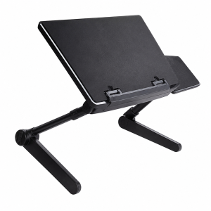 Adjustable Laptop Desk for Standing or Sitting Cooling Fan 22 High Foldable