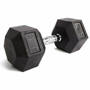 Premium Rubber-Coated Home and Gym Dumbbells - 20 KG - Set of 2