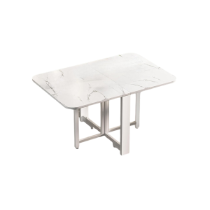 Modern Folding Drop Leaf Dining Table, Expandable and Rolling - 80x120cm