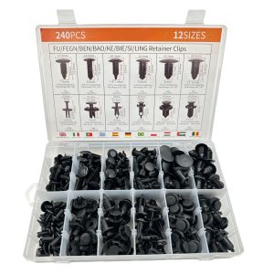 240 Pieces Car Auto Body Retainer Clip Kit With Carry Case