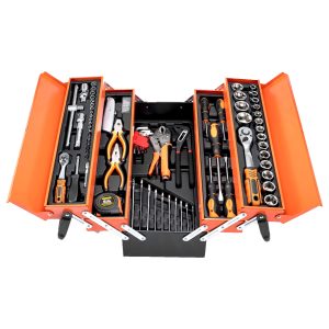 85 Piece Professional Tool Set with Metal Toolbox Socket Set, Ratchet