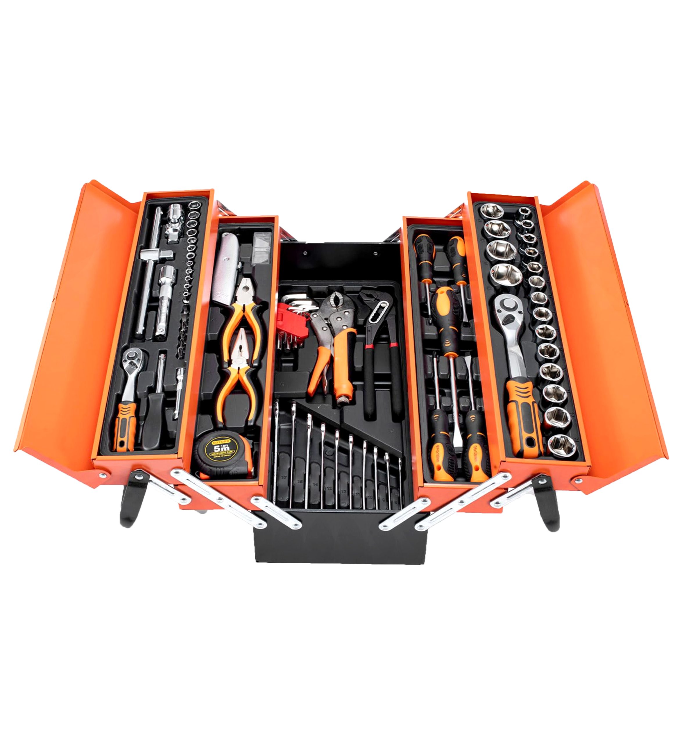 85 Piece Professional Tool Set with Metal Toolbox Socket Set, Ratchet