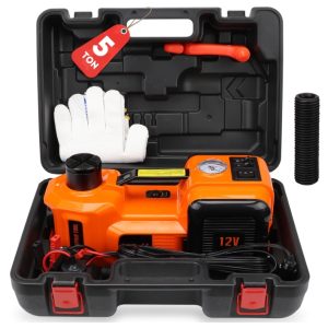 Electric Hydraulic Car 12V 5T Jack Kit Portable 3-in-1 Auto Floor Jack