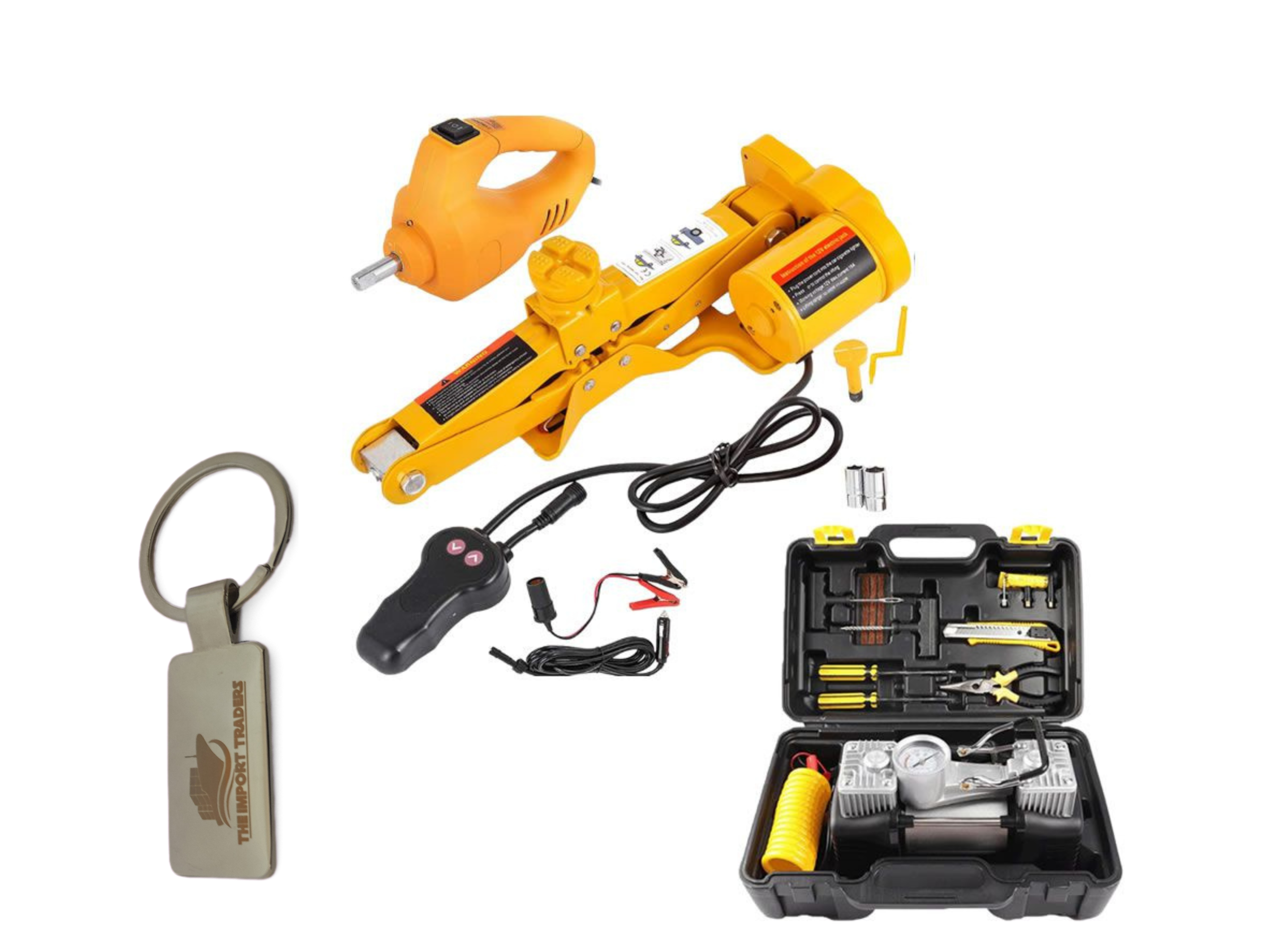 2 Ton Electric Car Jack Pump Tool Set With TIT Keychain