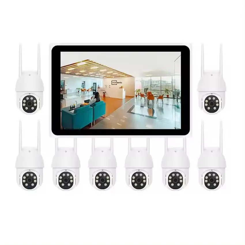 8 Channel Wireless Security Camera System with 10 inch LCD Screen
