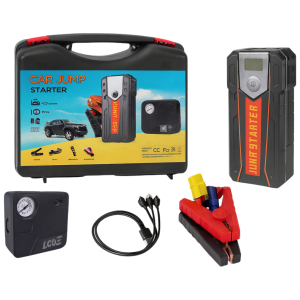 Portable Jump Starter - 12V, Air Pump, Emergency