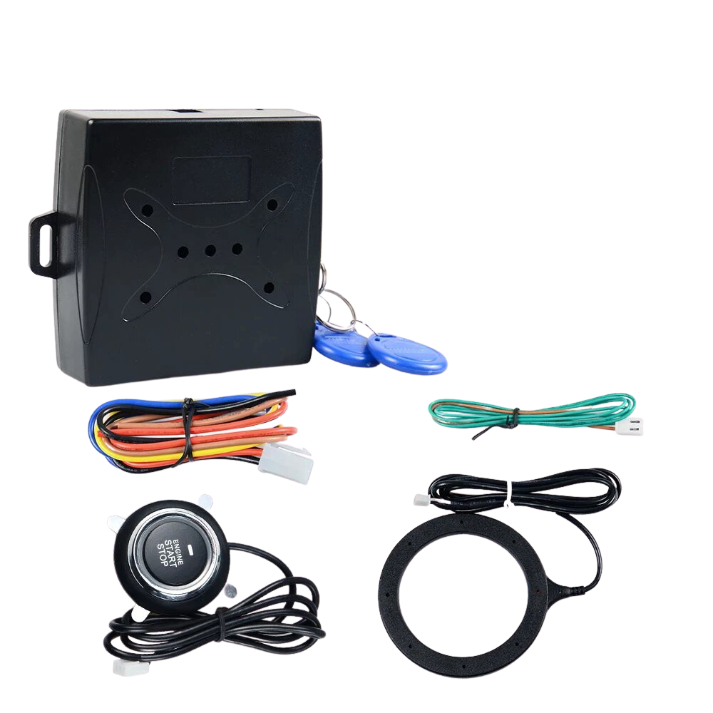 12V Auto Car Engine Alarm Keyless Push Start Button Anti Theft System