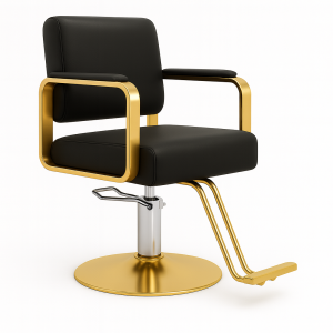 Beauty Salon Chair - Gold Frame, Elegant Design
