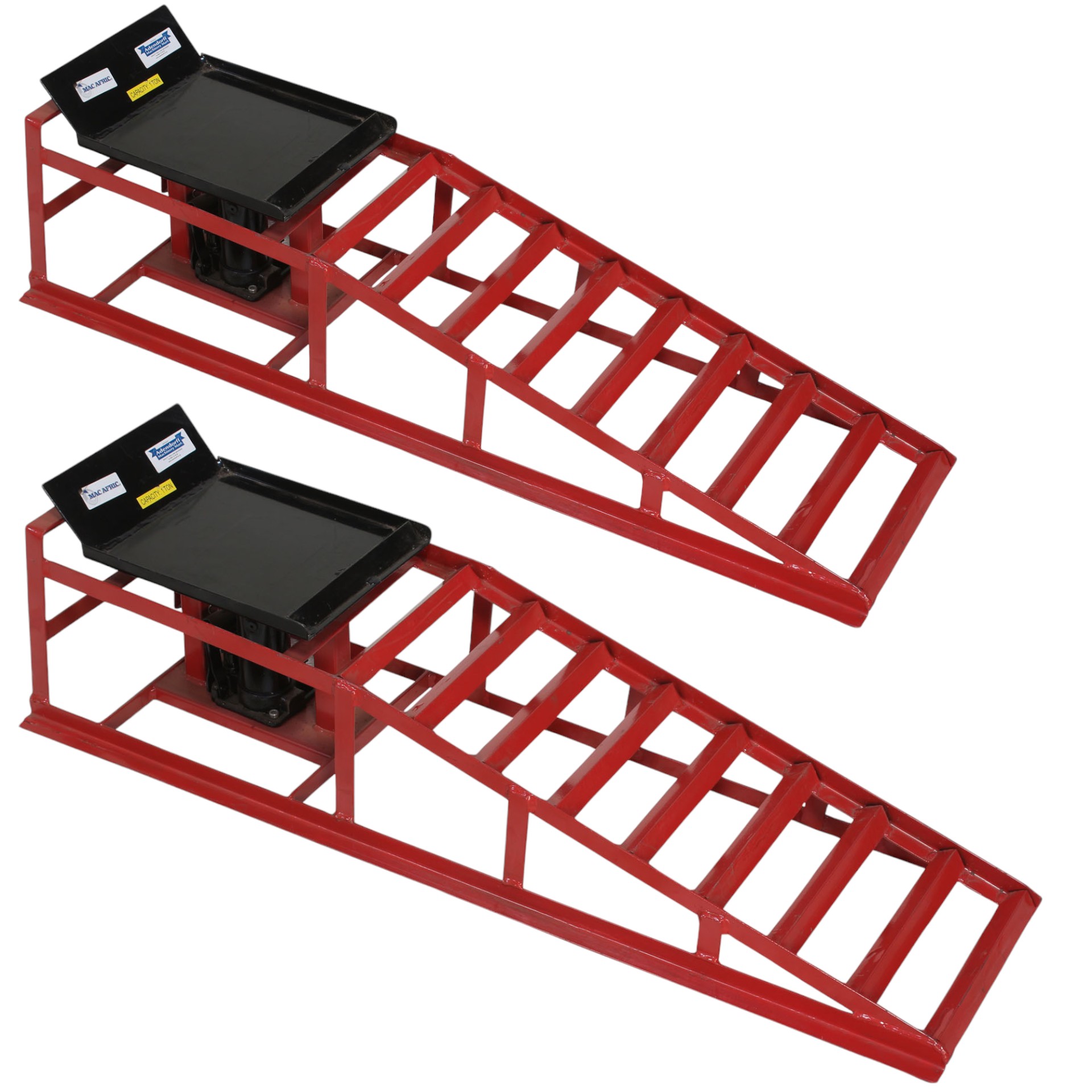 003 Steel Car Ramp with 2-Ton Garage Jack Set Of 2