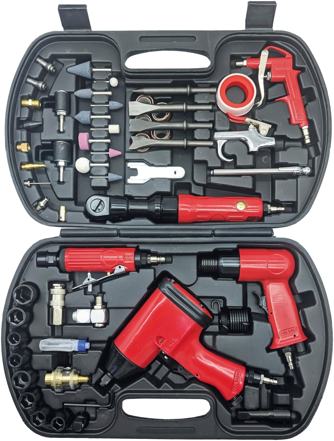 Professional Heavy-Duty Pneumatic Air Tool Kit with Impact Wrench