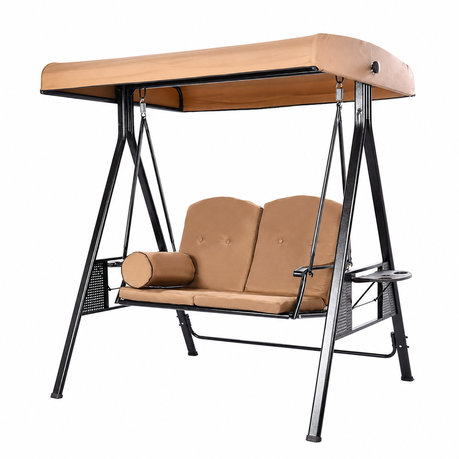 Heavy-Duty Garden Swing Chair with Sunshade Canopy