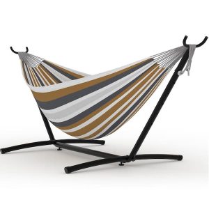 Double Freestanding Hammock With Heavy-Duty Steel Stand & Bag