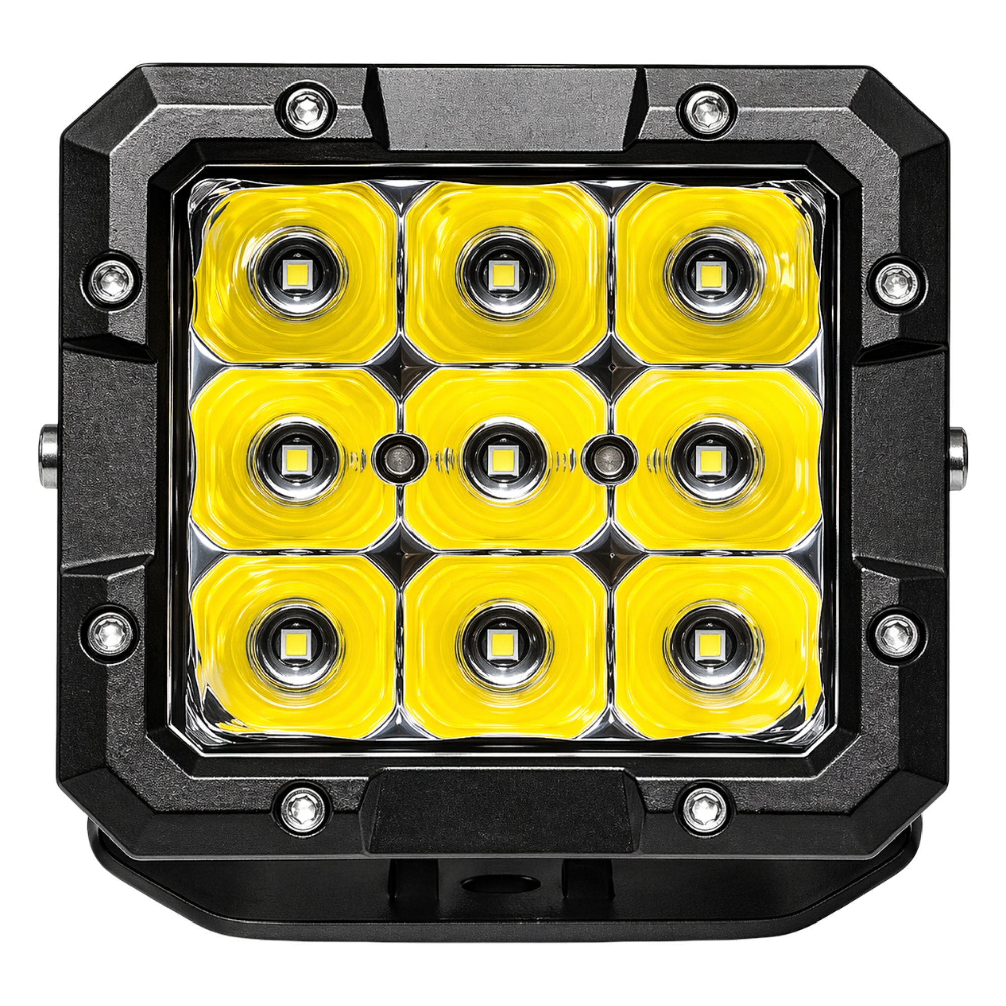 4" 90W Yellow Work Light - Square LED