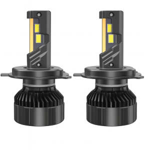 V18 H4 120W LED Car Bulbs - 2-Pack High-Intensity Set