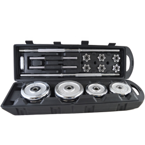 Adjustable fitness 50 kg cast iron barbell and dumbbell set