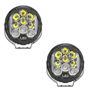 Set of 2 7" 75W LED Off Road Driving Spotlight