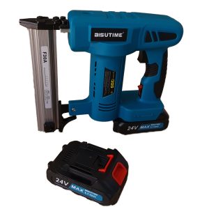 Bisutime Cordless Nail Gun - 2 x 24V Lithium Batteries - Rechargeable
