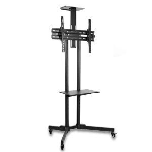 32''-70'' Height-Adjustable Mobile TV trolley with Wheels -300
