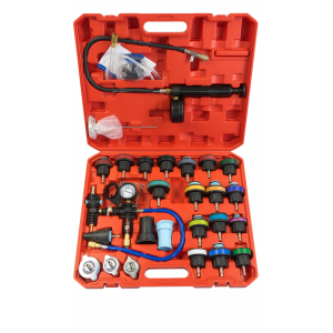 Radiator Pressure Tester Kit for Leak Diagnosis Includes Adapters and Gauge