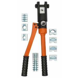 Hydraulic Crimping Tool with Multiple Die Sizes Orange Carrying Case Set