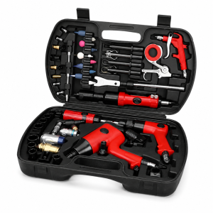 Air Tool Kit with Attachments and Accessories in Carrying Case