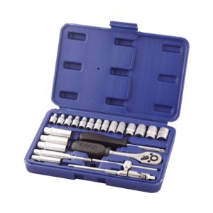 25 Piece Ratchet Extension Bar T Bar Long Sockets Set
