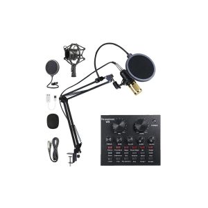 Sound Card and Microphone Set for Recording Mic8