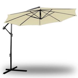 3m Outdoor Patio Cantilever Banana Umbrella - Beige