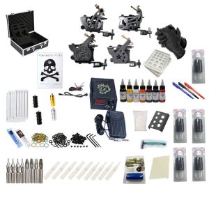 4 Machine Guns With Professional Gun Tattoo Kit