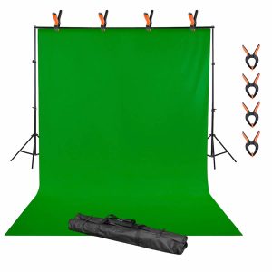 20ft X 10ft Photography Green Backdrop & 10ft X 10ft Support Stand