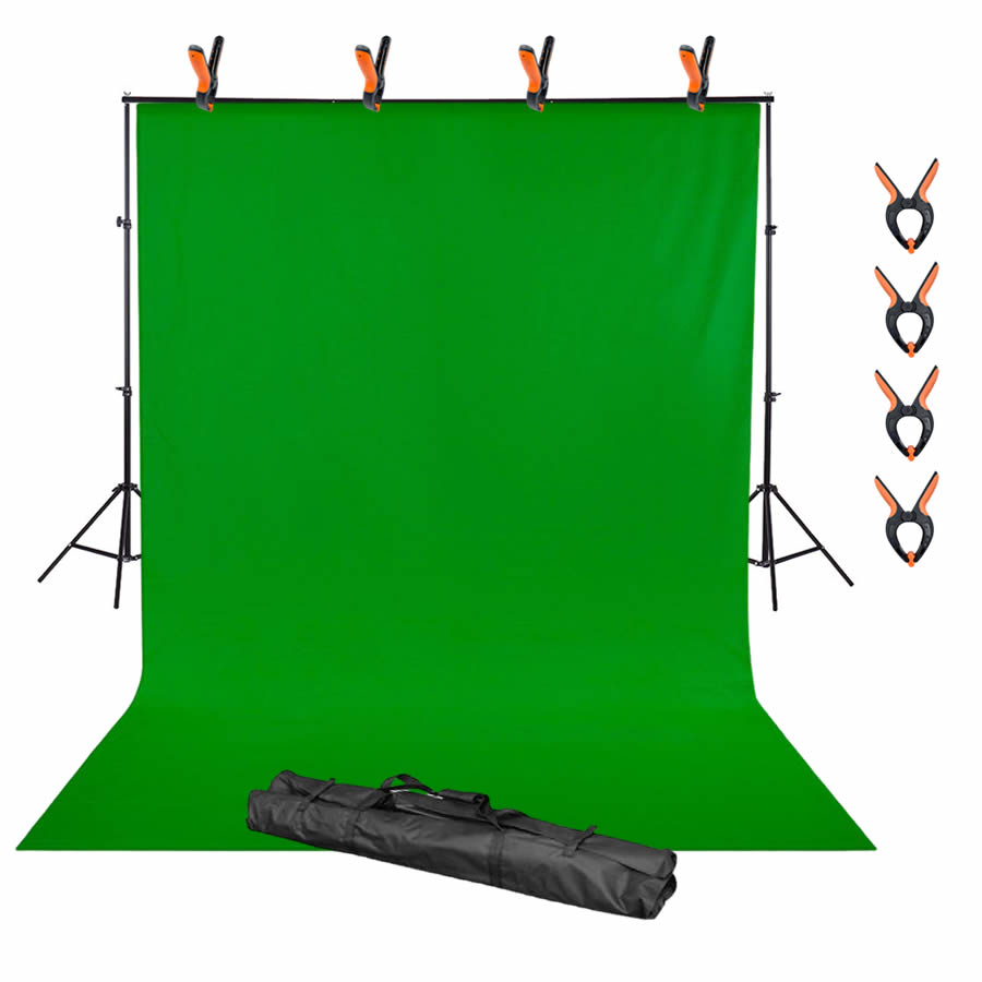 20ft X 10ft Photography Green Backdrop & 10ft X 10ft Support Stand