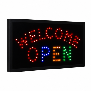 LED Welcome Open Sign Animated Shop Window Display for Stores
