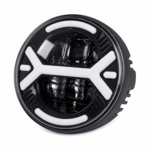 LED Headlight for Vehicles Round Design White Accents 45W