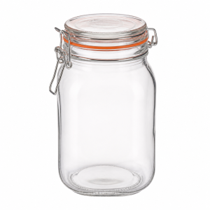 Square Clip Top Jar 2L Airtight Glass Storage Container