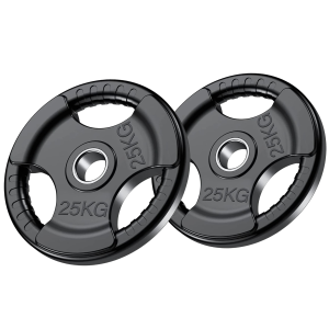 Set of 2 25KG Barbell Plates - Easy-Grab Handle Design