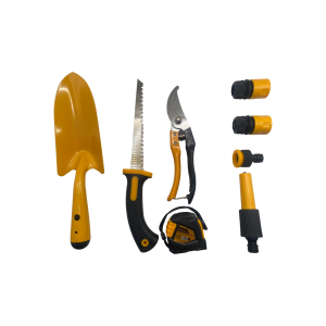 Garden Tool Set 8 Piece with Shovel Saw Scissors and Connectors