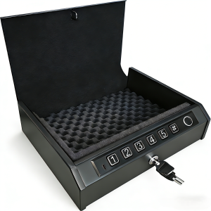 Biometric Fingerprint 3-Way Quick Access Gun Safe Box-Black