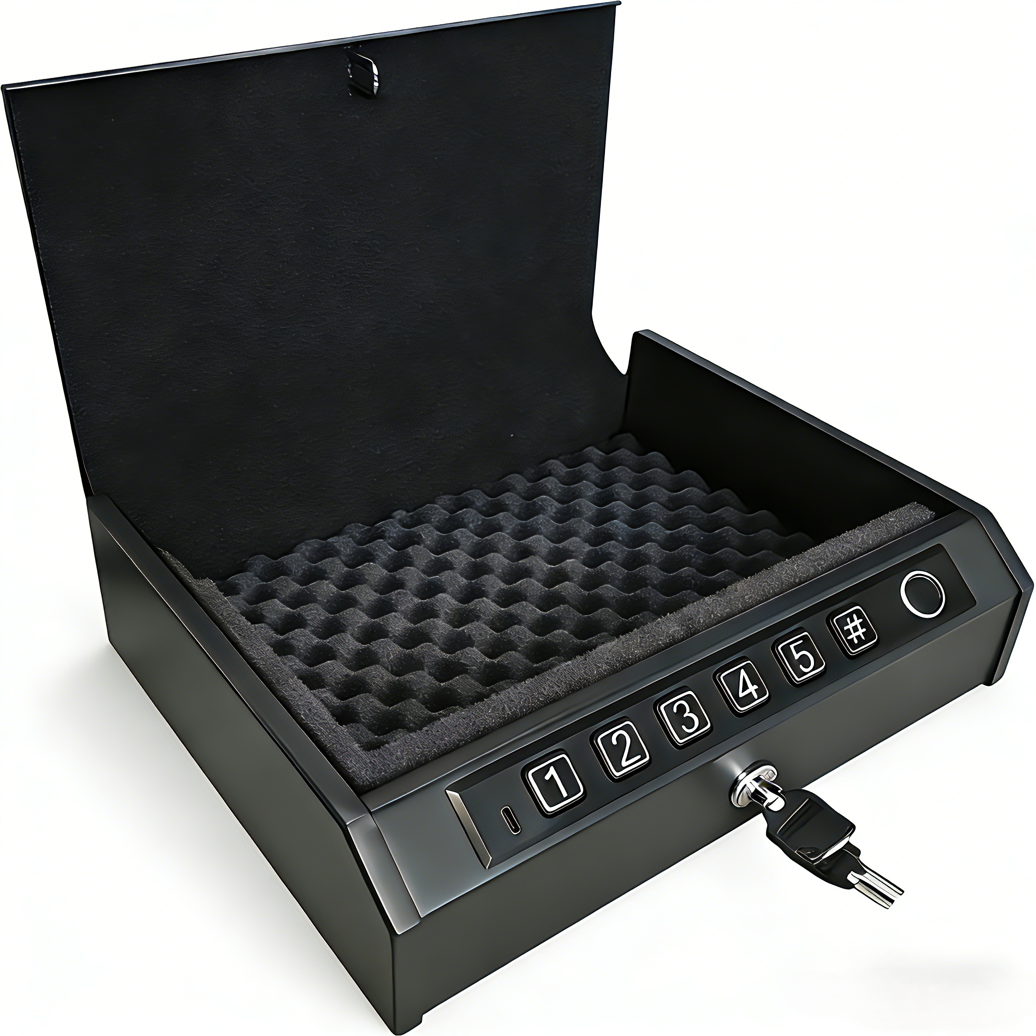 Biometric Fingerprint 3-Way Quick Access Gun Safe Box-Black